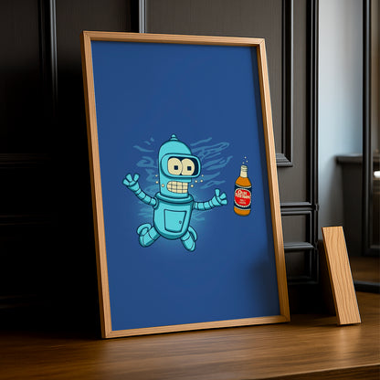 Cadre Photo Futurama - Bender Boisson