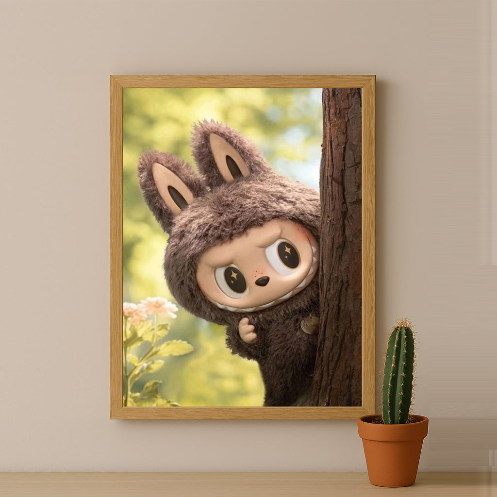 Poster Labubu - Cache-cache