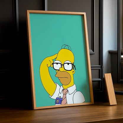 Cadre Photo Les Simpsons - Homer Simpson au travail