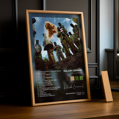 Cadre photo Album Musicaux - Bon Courage de Kalash Criminel