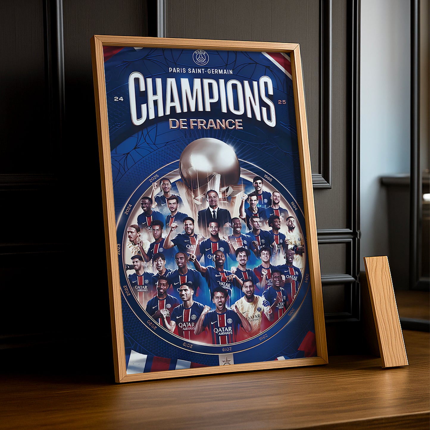Cadre photo Paris Saint-Germain Champions de France