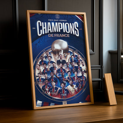 Cadre photo Paris Saint-Germain Champions de France