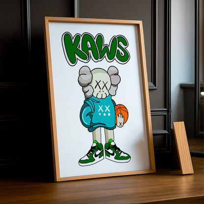 Cadre photo Kaws basketball