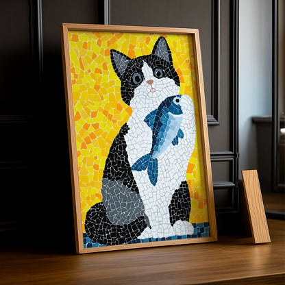 Cadre Photo Chat - Mosaïque