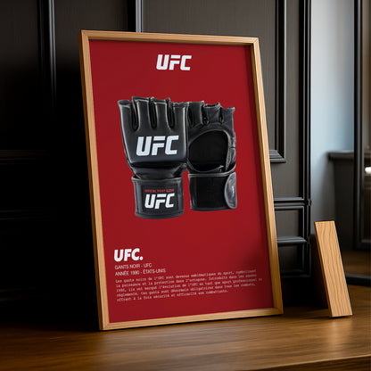 Cadre photo Gants noir UFC
