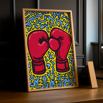 Cadre photo Keith Haring Boxing