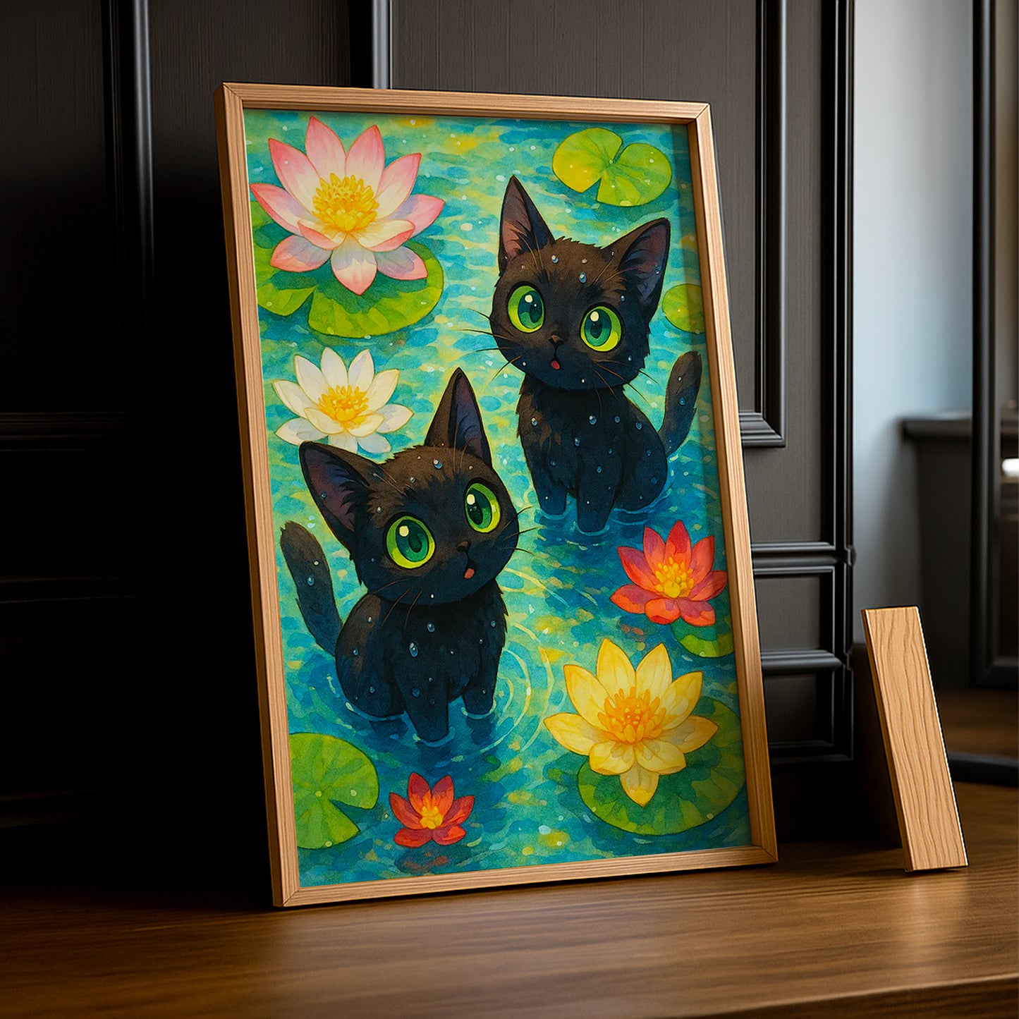 Cadre Photo Chat - Deux chats mignon