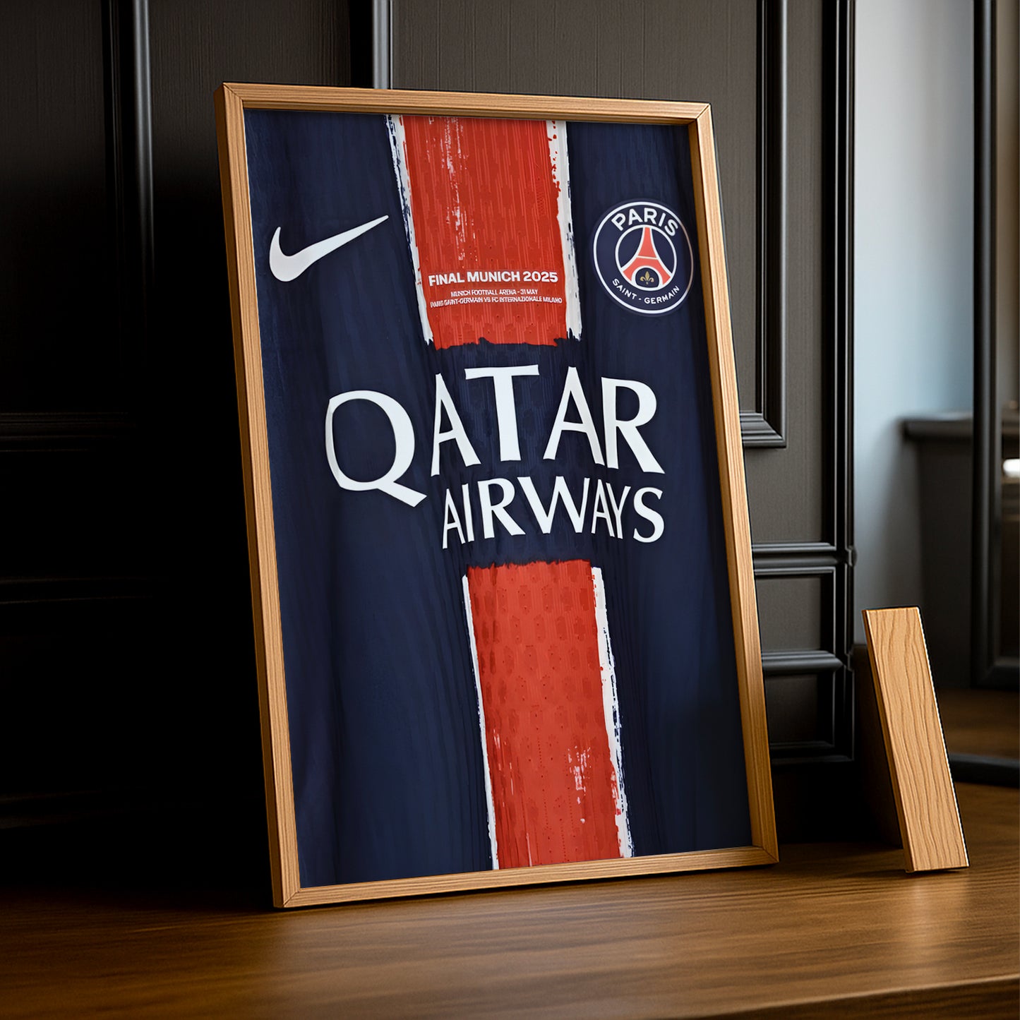 Cadre photo Paris Saint-Germain Maillot Étoilée