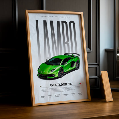 Cadre photo Lamborghini Aventador SVJ