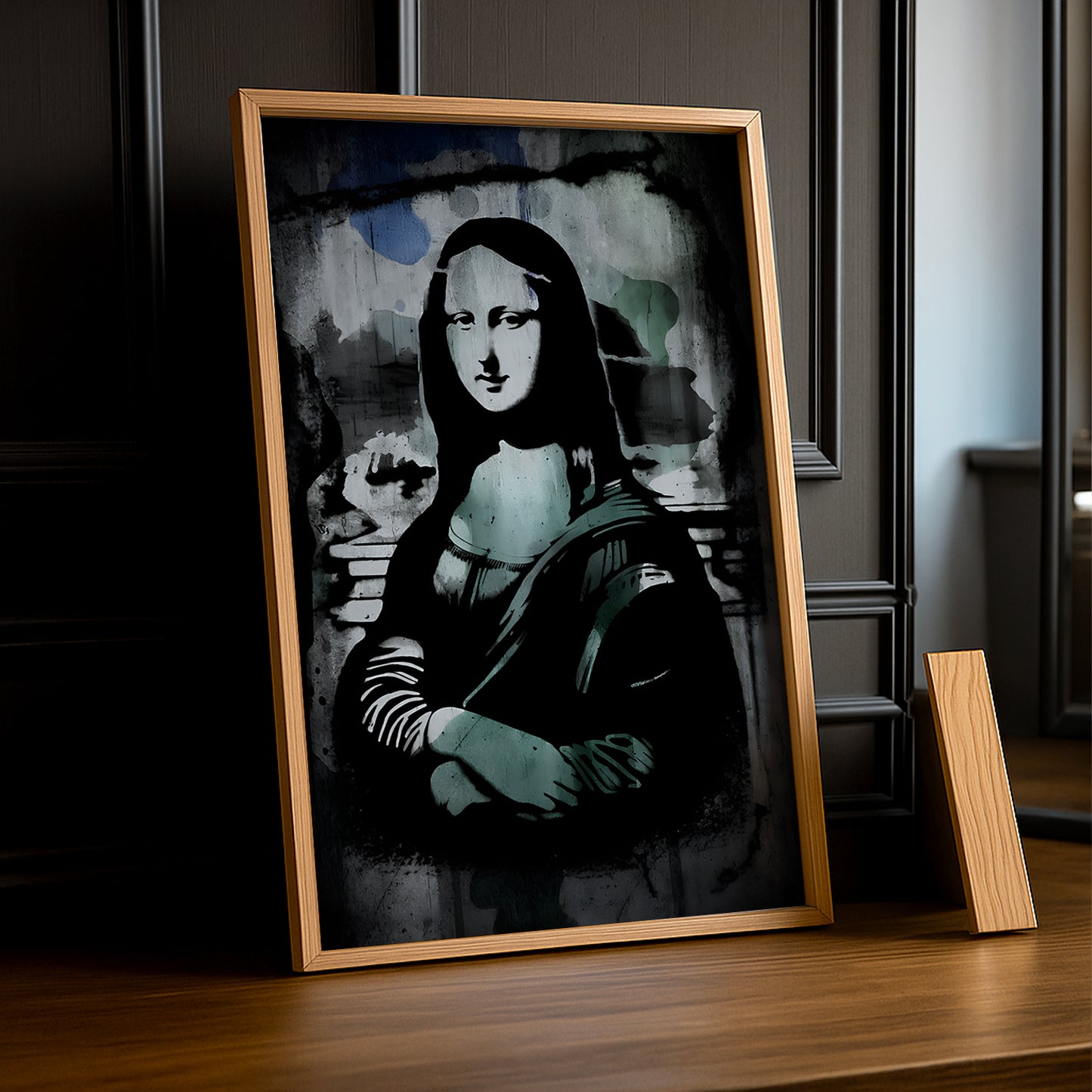Cadre photo Mona Lisa La Joconde black mode