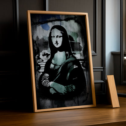 Cadre photo Mona Lisa La Joconde black mode