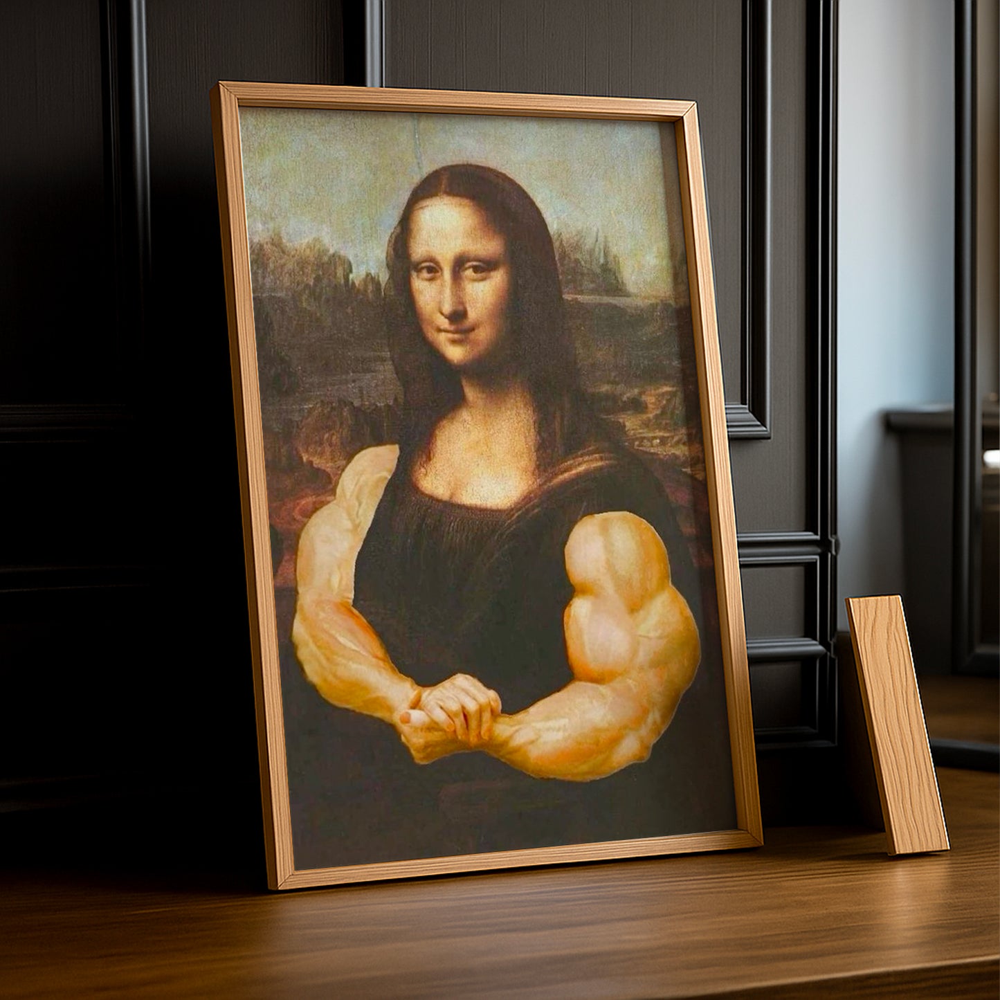 Cadre Photo Musculation - Mona Lisa Posing