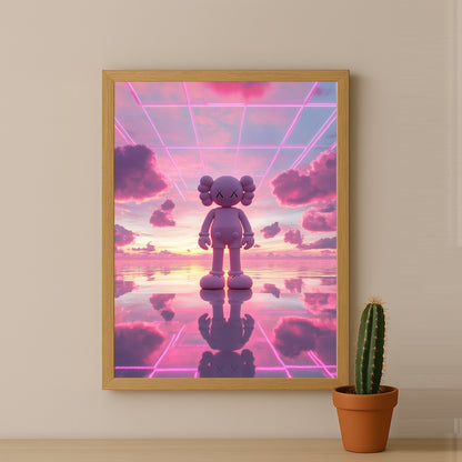 Poster Kaws - Rose 3D