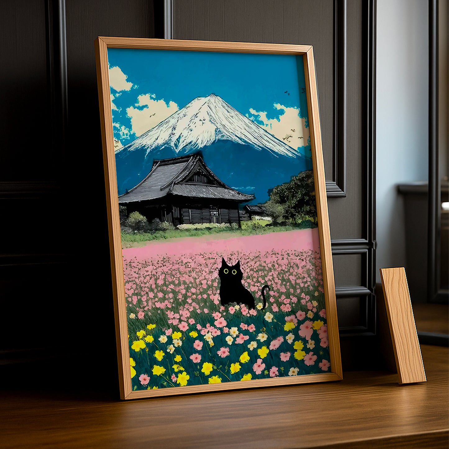 Cadre Photo Chat - Champs