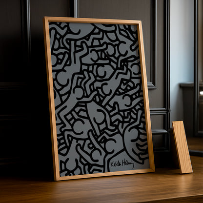 Cadre Photo Keith Haring - Grey Aesthetic