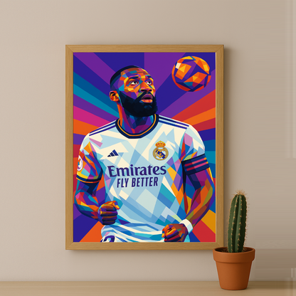 Cadre Photo Rüdiger Real Madrid – Affiche HD Encadrée Papier Premium