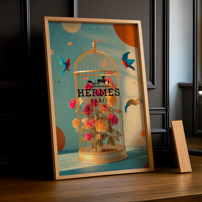 Cadre photo Hermès - Cage d'Oiseau