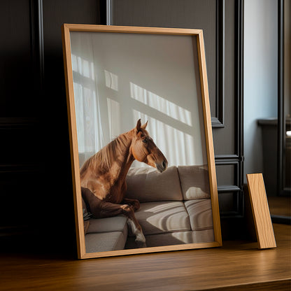 Cadre photo Équitation - Cheval canapé