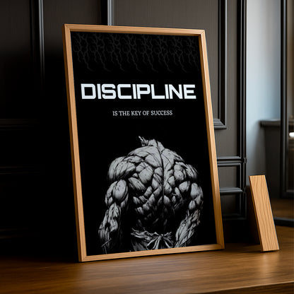 Cadre Photo Musculation - Discipline is the key of the success