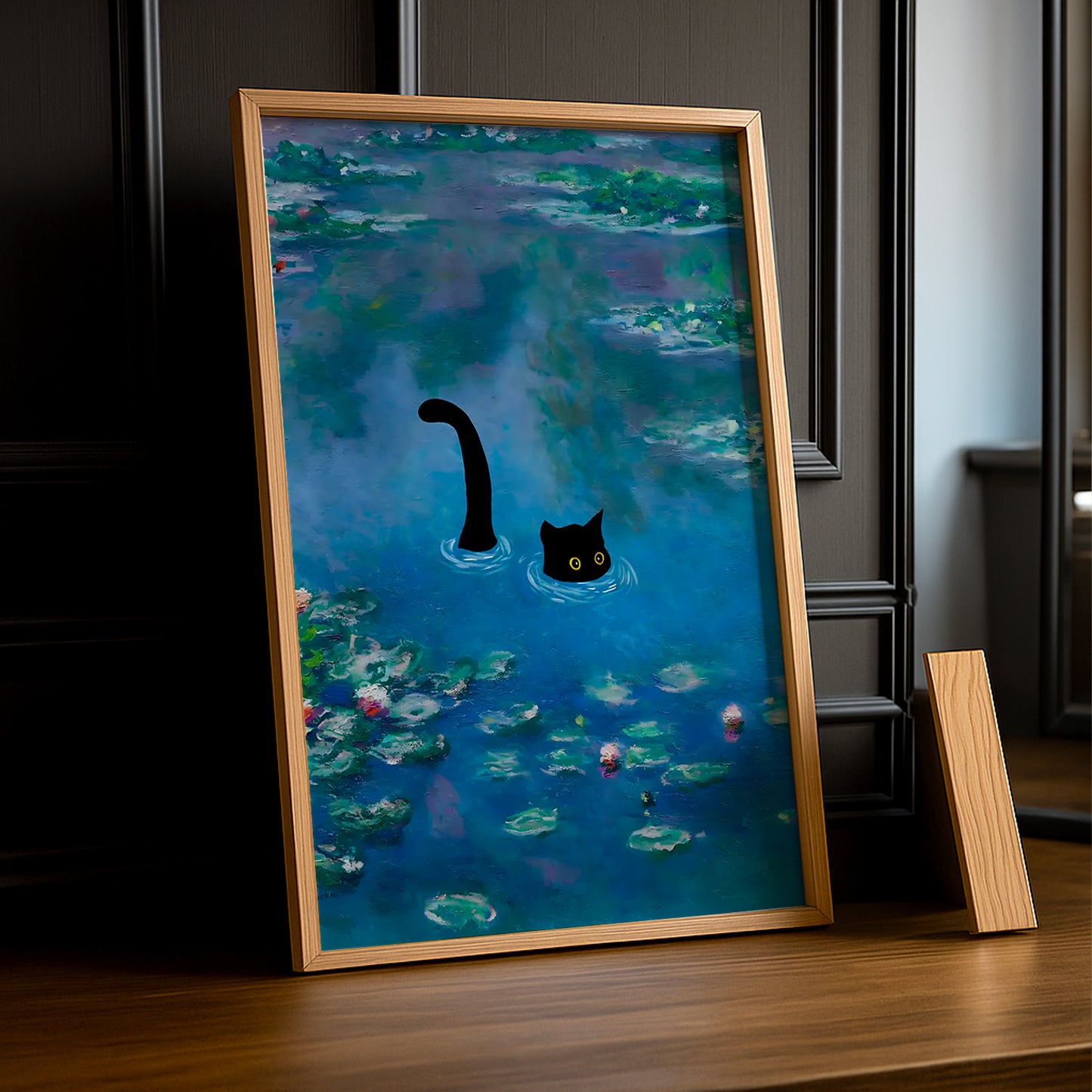 Cadre photo Chat swim