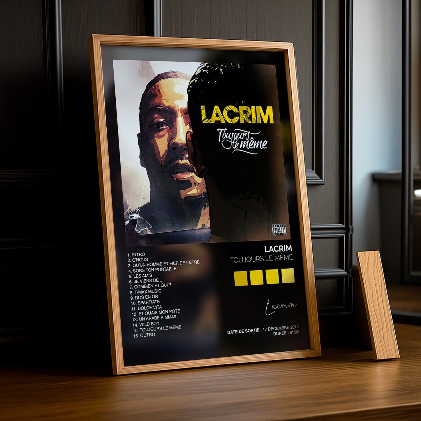 Cadre photo Album Musicaux - Toujours le même de Lacrim