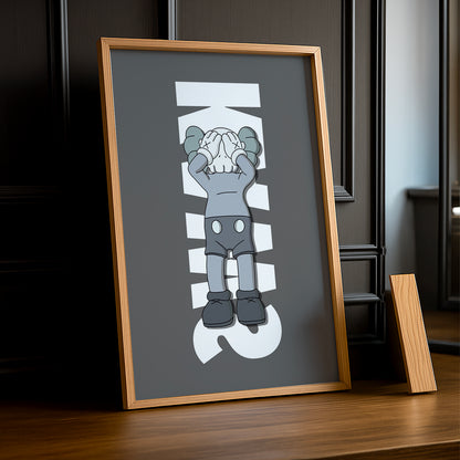 Poster Kaws gris