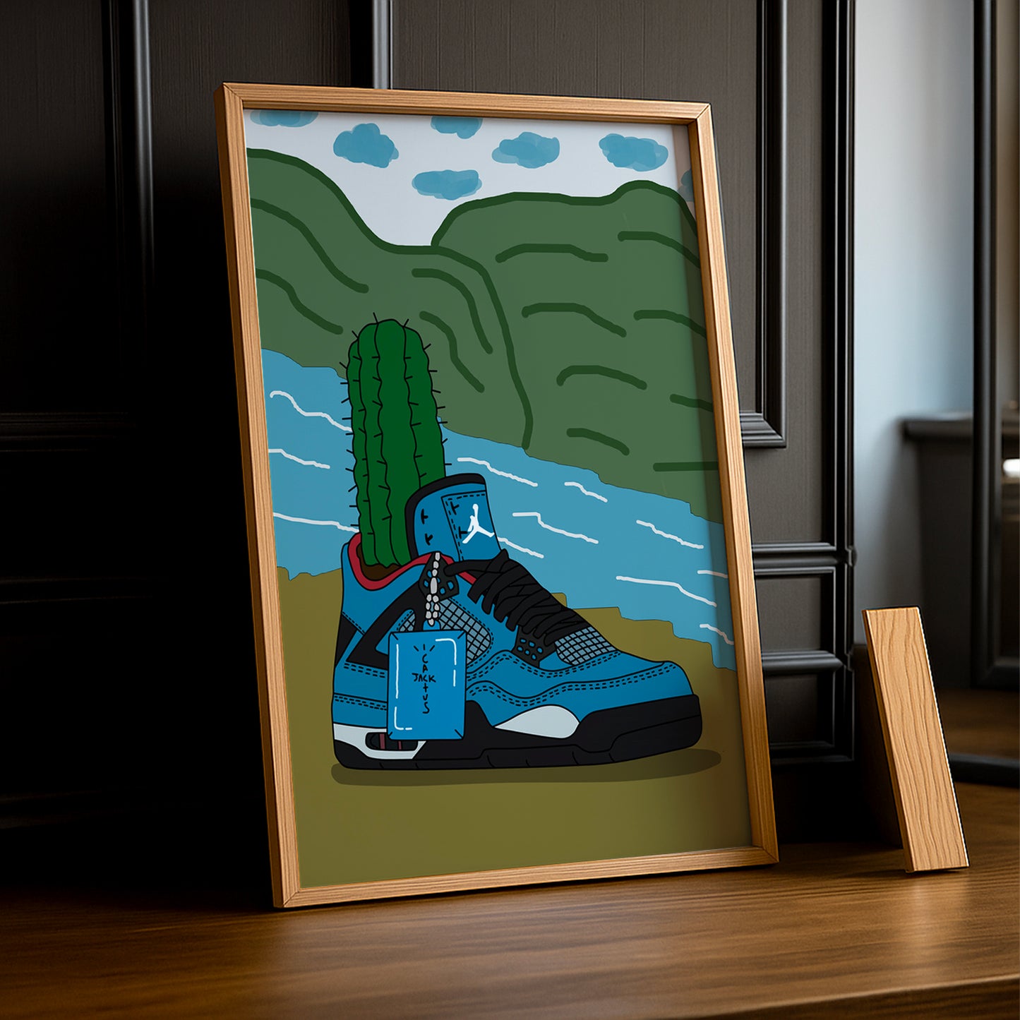 Cadre photo Air Jordan Cactus Jack Bleu