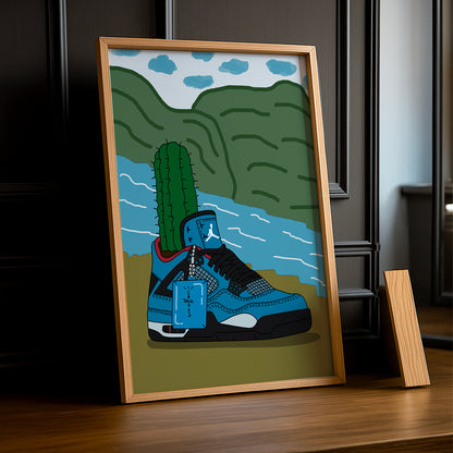 Cadre photo Air Jordan Cactus Jack Bleu