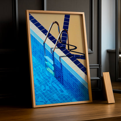 Cadre Photo Natation - Marche d'escalier de piscine