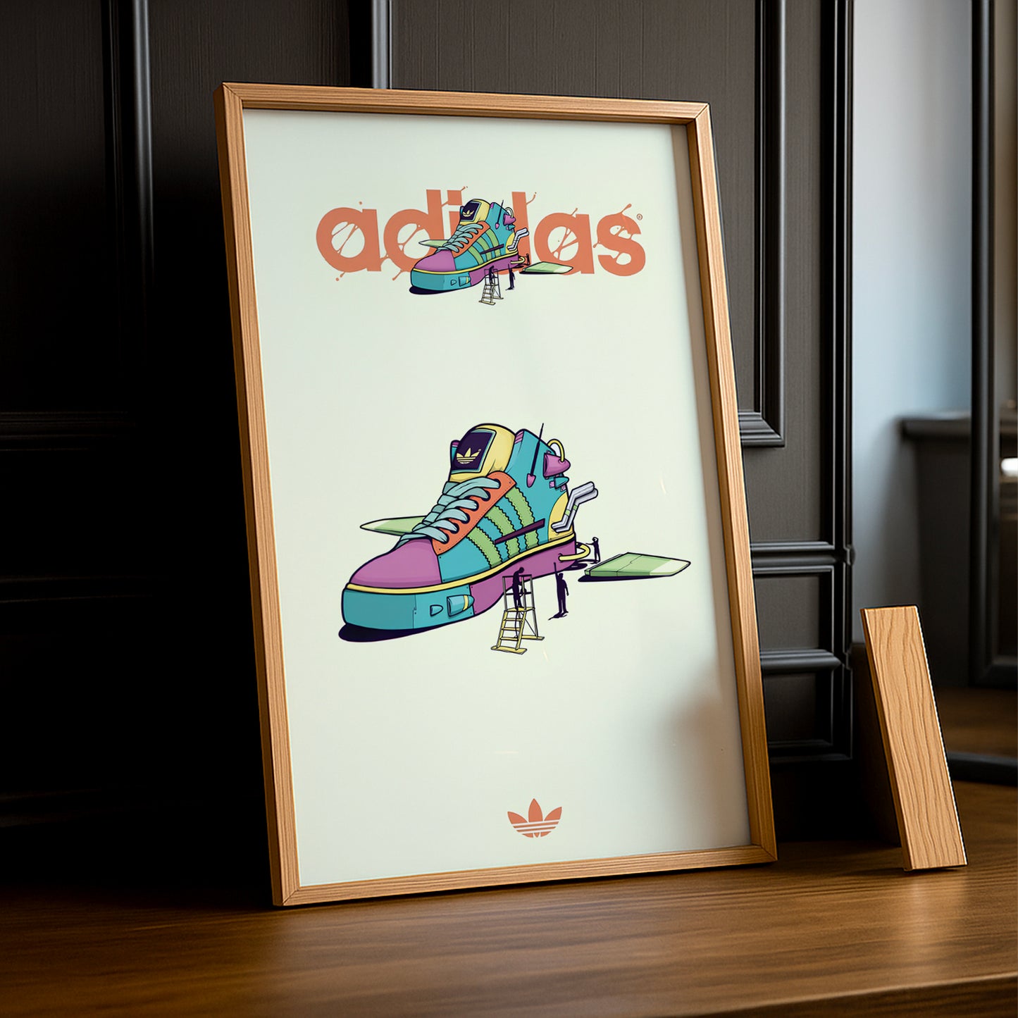 Cadre photo Adidas - Illustration Sneakers