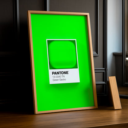 Cadre Photo Pantone Étiquette - Green Gecko