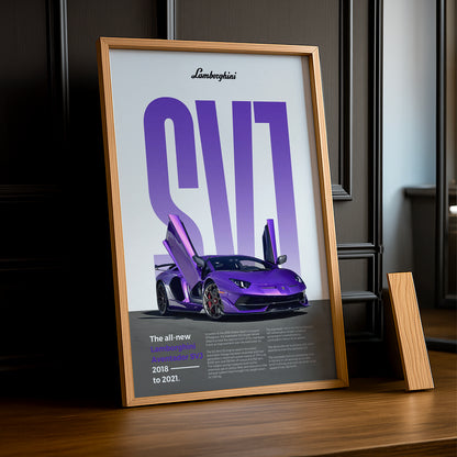 Poster Voitures - Lamborghini Aventador SVJ