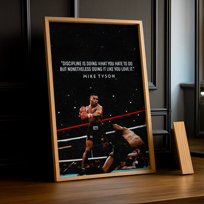 Cadre Photo Boxe - Mike Tyson Discipline
