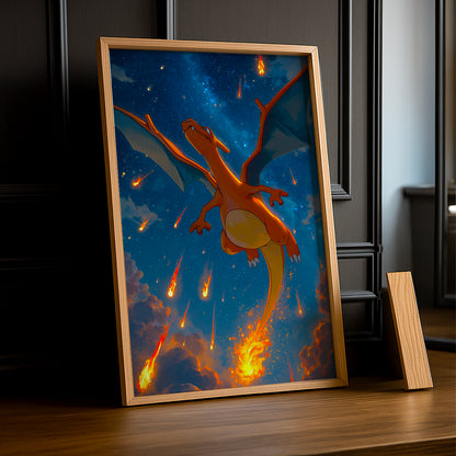 Cadre Photo Pokémon - Dracofeu Flying