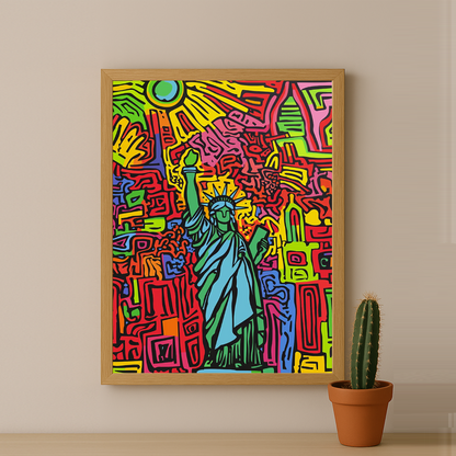 Cadre photo Keith Haring Liberty