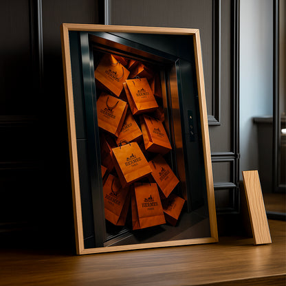 Cadre photo Hermès - Ascenseur Sac