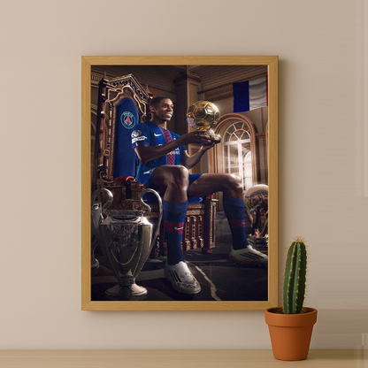 Poster Ousmane Dembélé Ballon d'Or 2025 Paris Saint-Germain