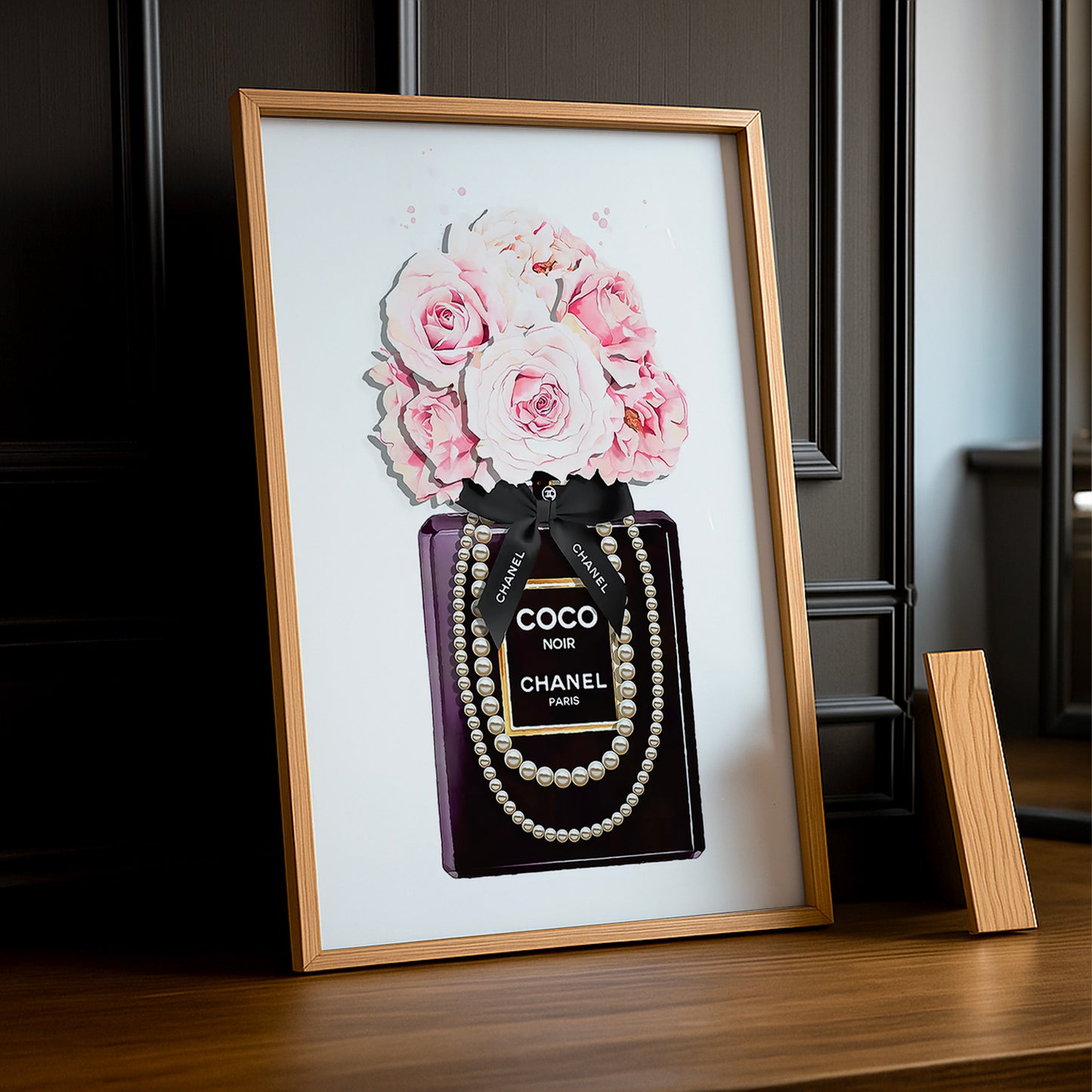 Poster Photo Chanel - Coco Noir Illustration