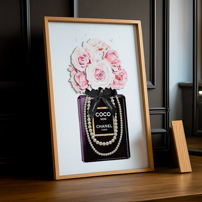 Poster Photo Chanel - Coco Noir Illustration
