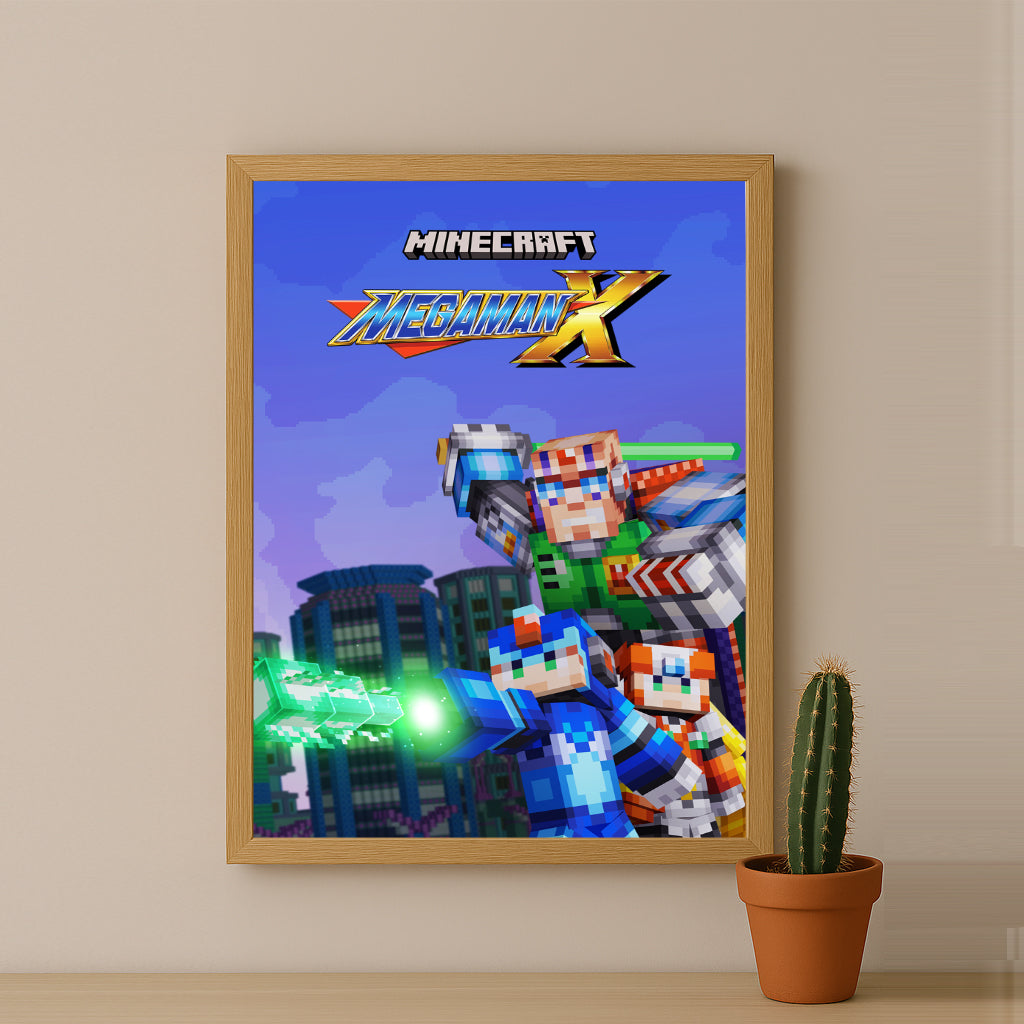 Cadre photo Minecraft - Megaman