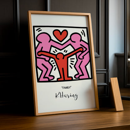 Cadre photo Keith Haring "Family"