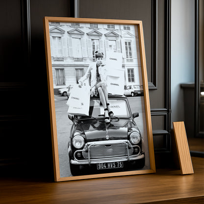 Cadre photo Chanel voiture