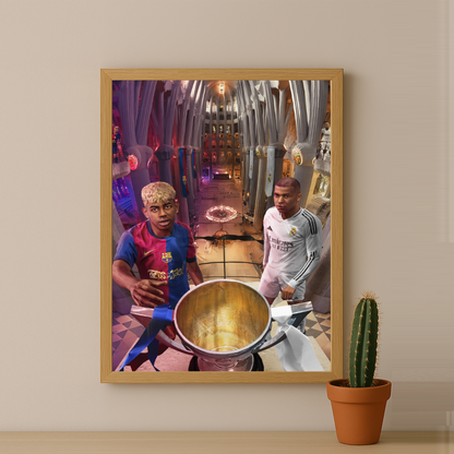 Cadre Photo Real Madrid Clasico – Affiche HD Encadrée Papier Premium