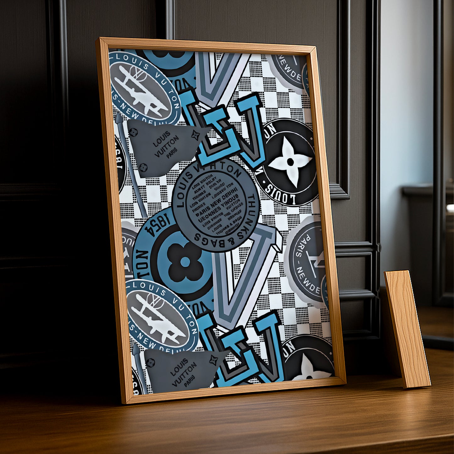Cadre photo Louis Vuitton - Logo Bleu