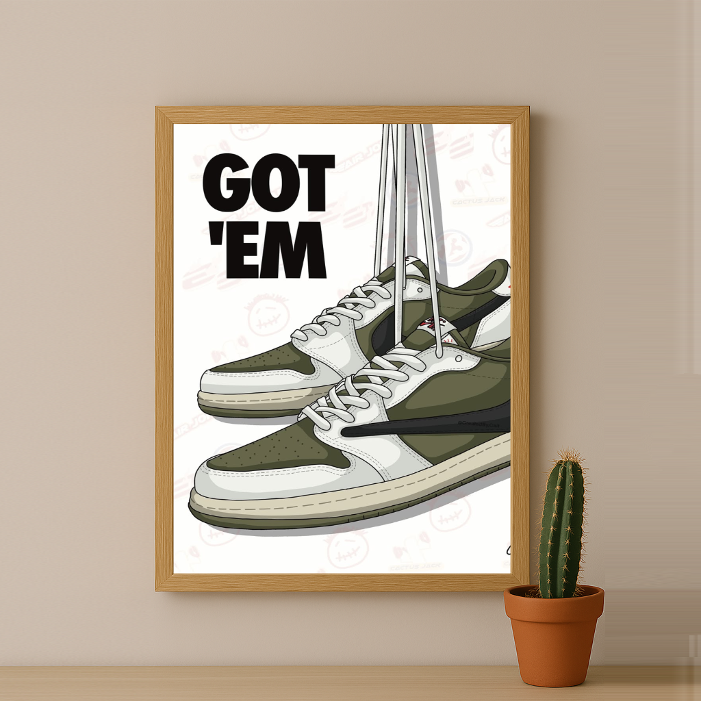 Poster Nike Travis Scott Olive Got'Em