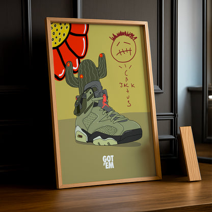 Cadre photo Air Jordan 4 Cactus Jack Got'Em