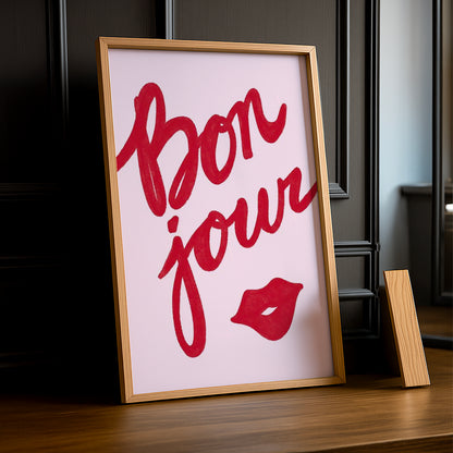 Cadre photo Citation - Bonjour