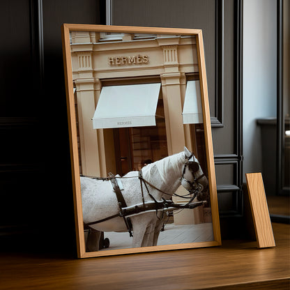 Cadre photo Hermès - Chevaux Blanc