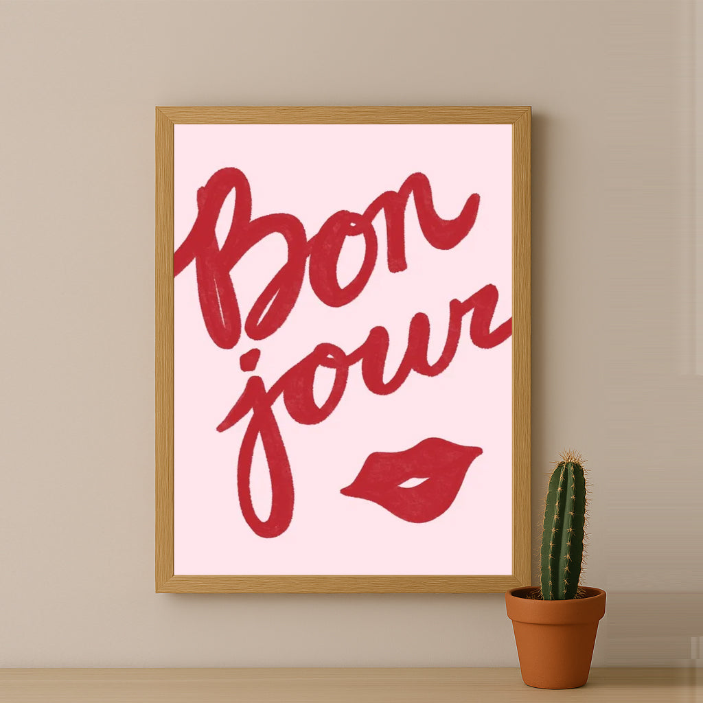 Cadre photo Citation - Bonjour