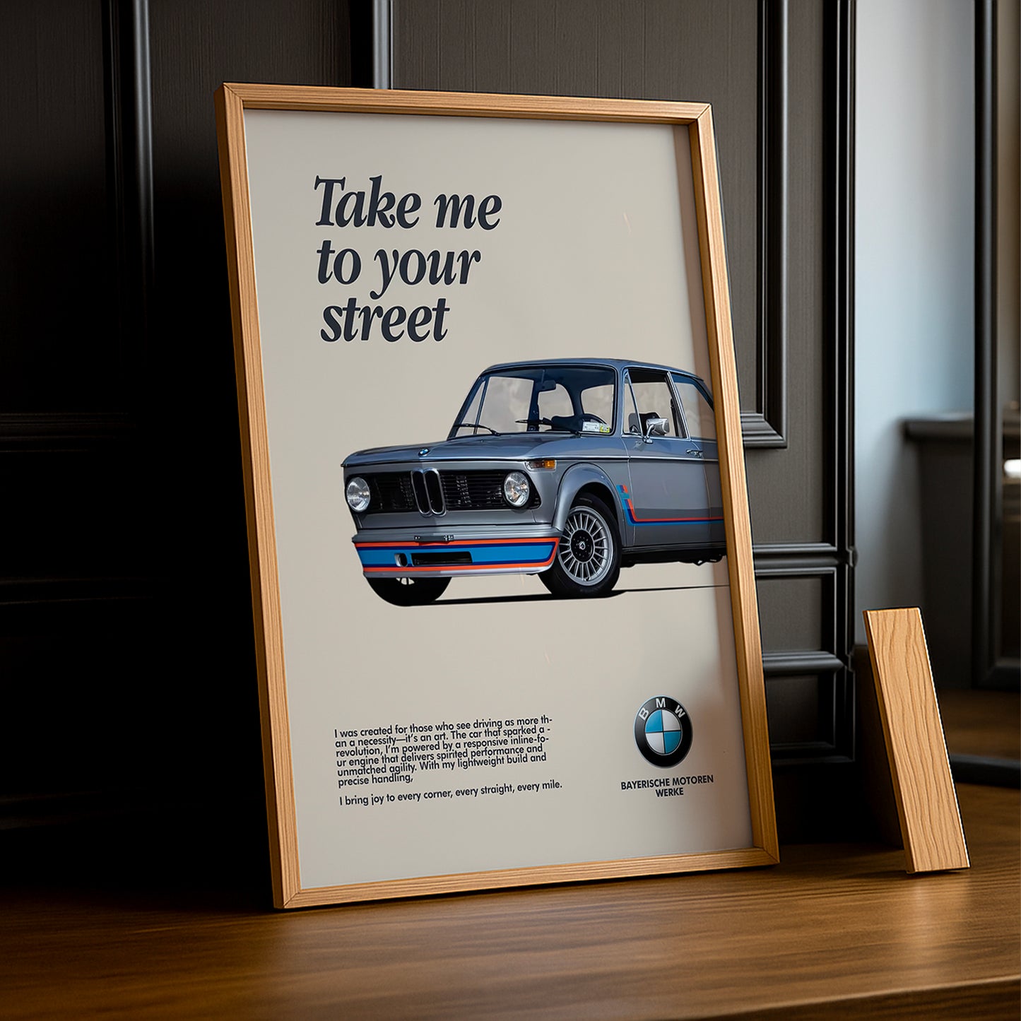 Cadre photo BMW Take me to your street